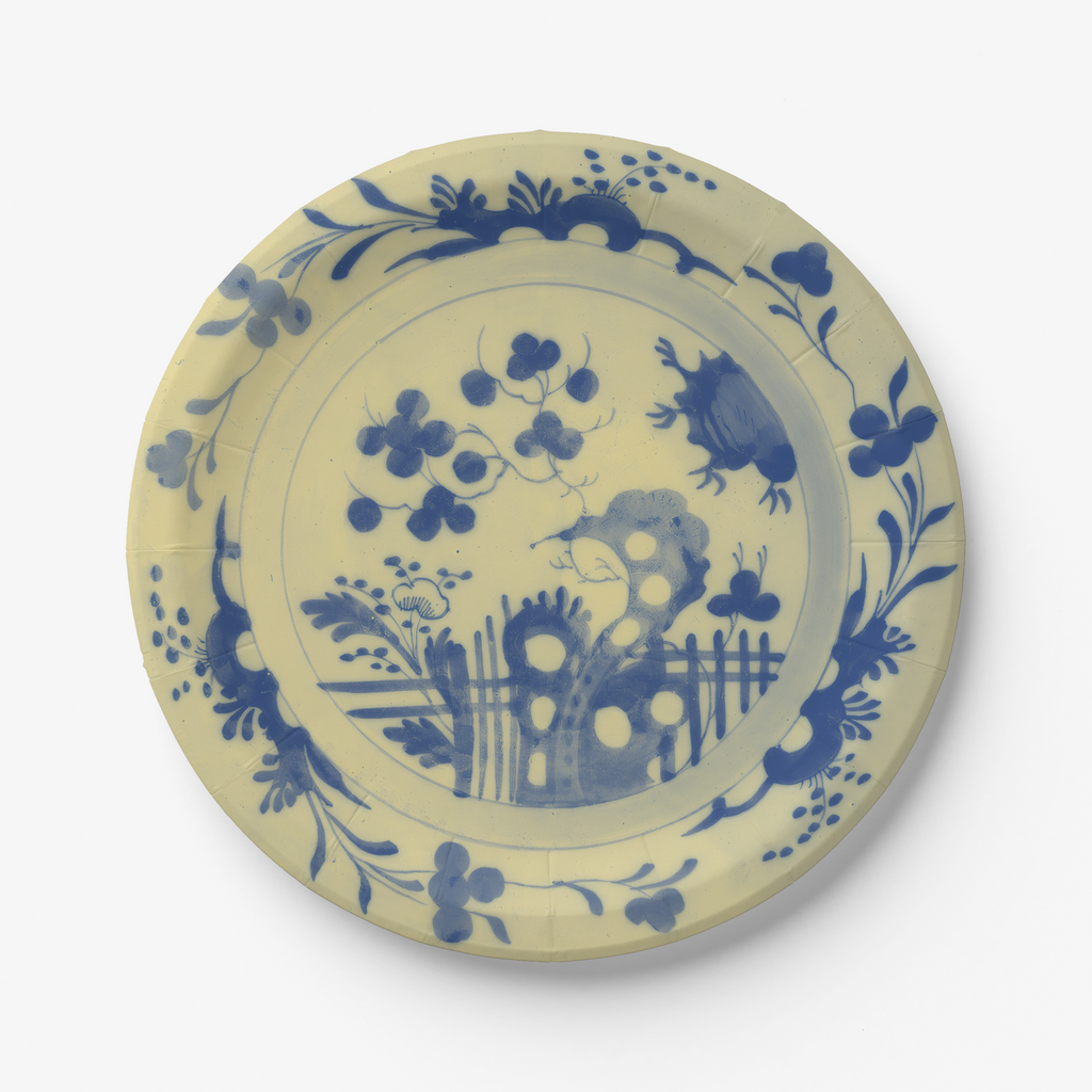 La Chinoiserie Porcelain chinoiserie garden paper plate