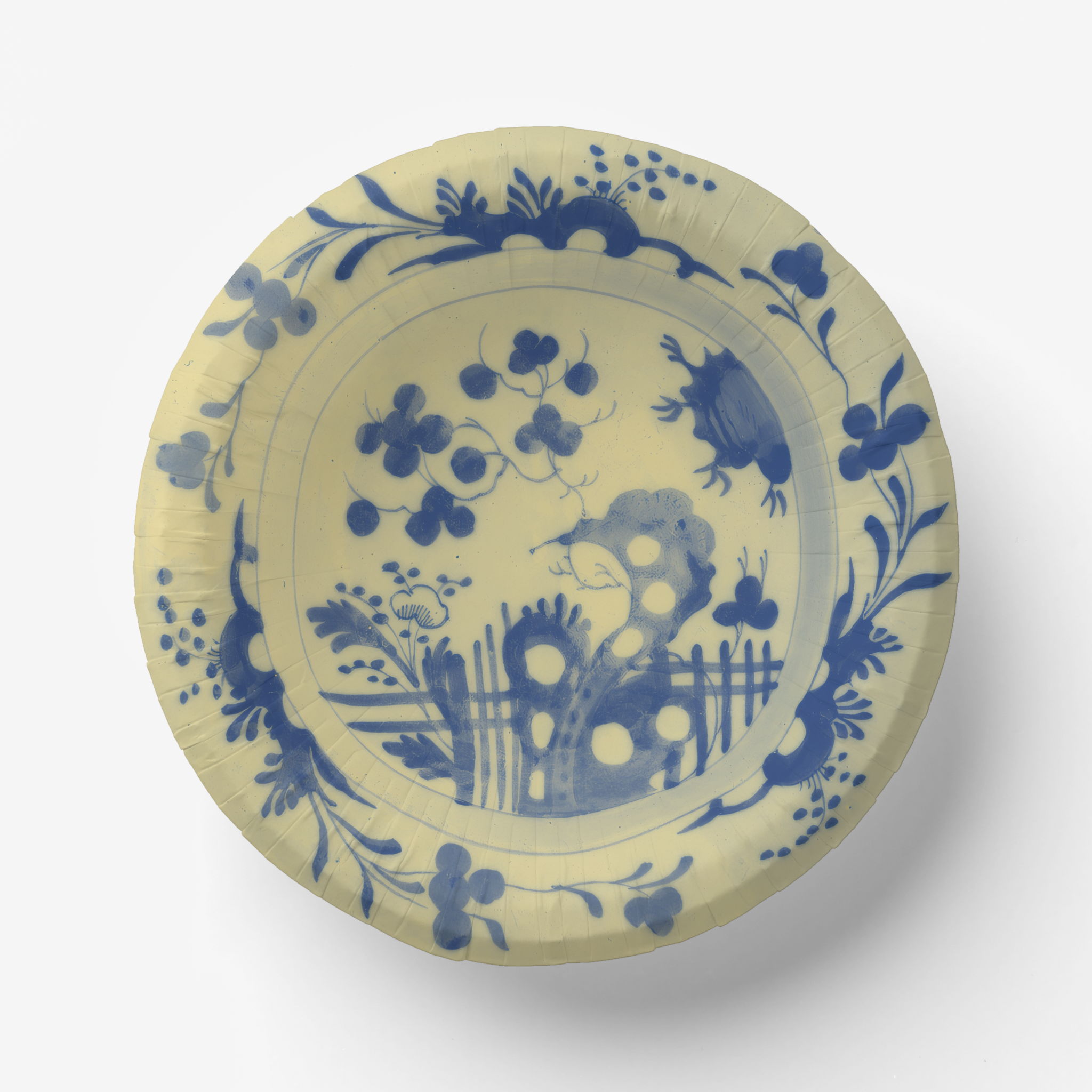 La Chinoiserie Porcelain chinoiserie garden paper plate