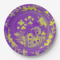 La Chinoiserie Violet chinoiserie garden paper plate