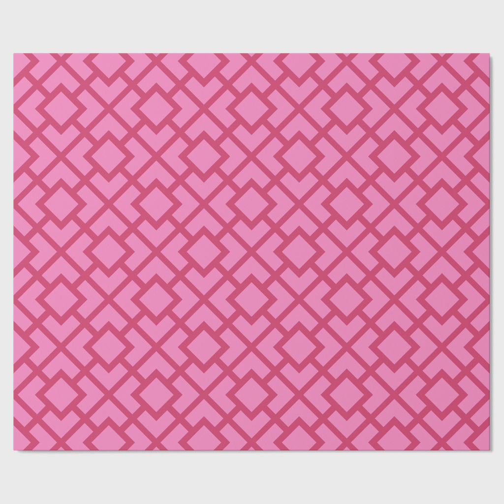 La Chinoiserie Rouge Fretwork Table Runner