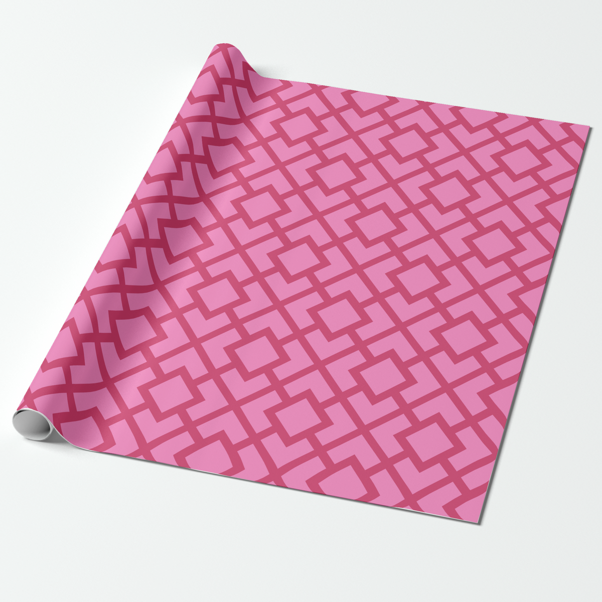 La Chinoiserie Rouge Fretwork Table Runner