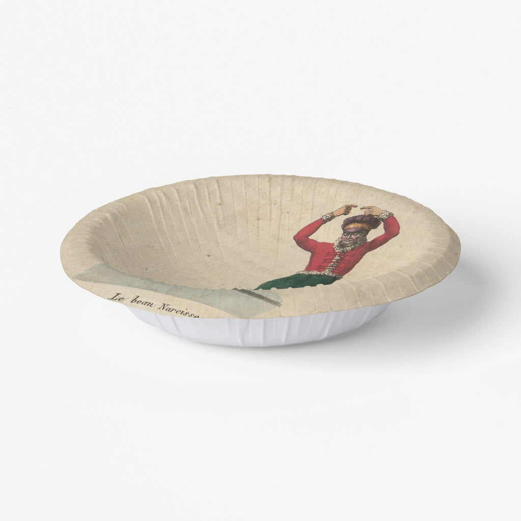 Vintage Voyagers France Le Beau Narcisse Paper Party Plates