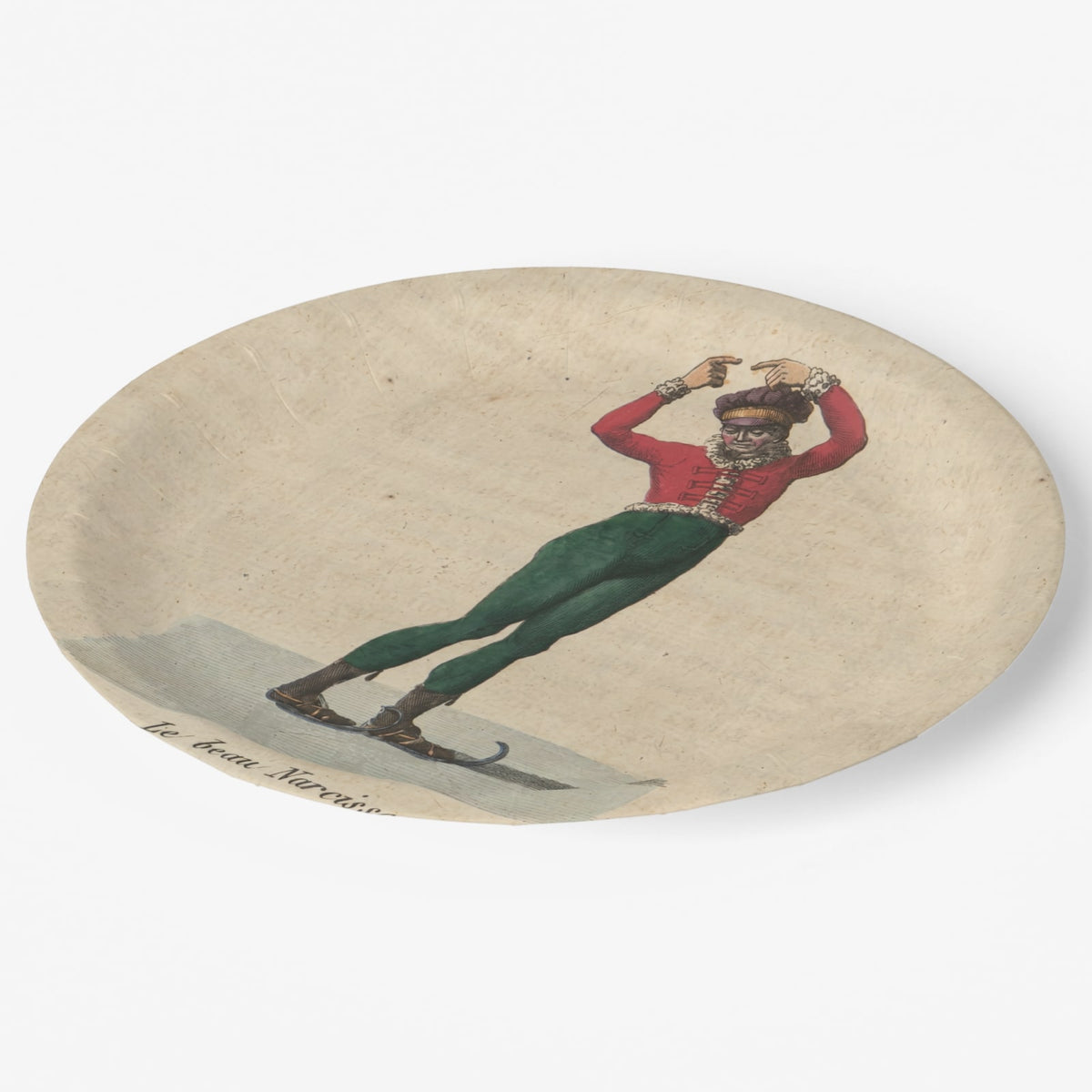 Vintage Voyagers France Le Beau Narcisse Paper Party Plates