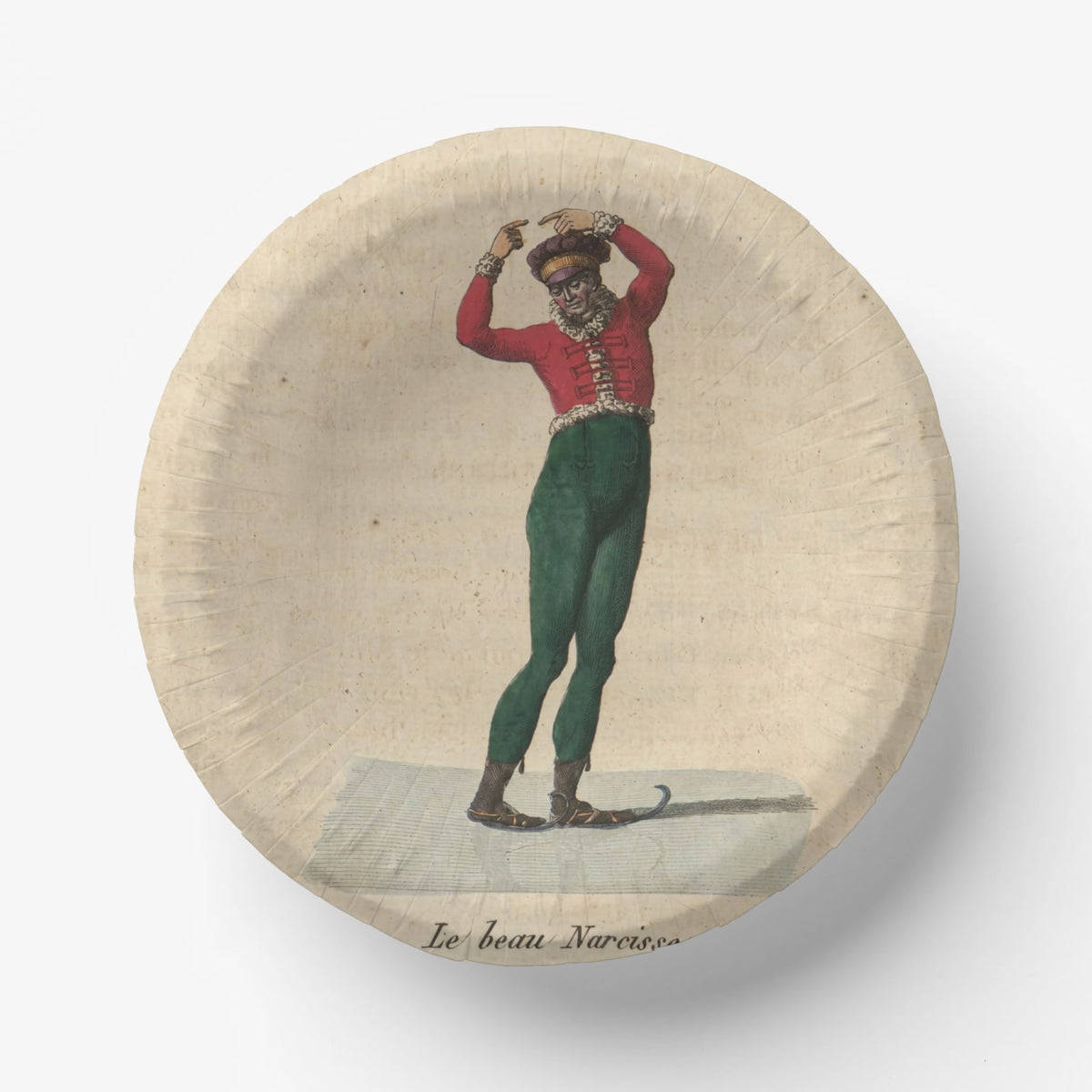Vintage Voyagers France Le Beau Narcisse Paper Party Plates
