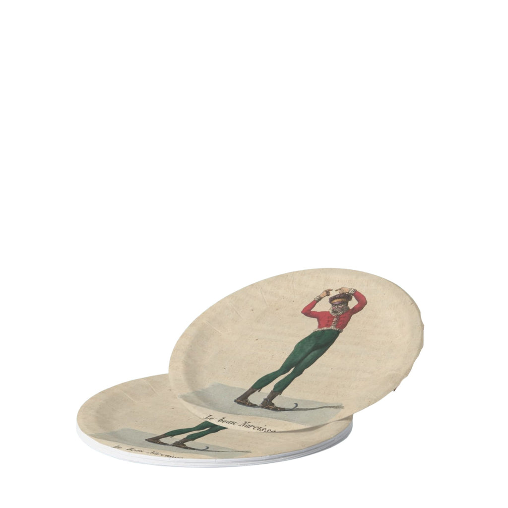 Vintage Voyagers France Le Beau Narcisse Paper Party Plates