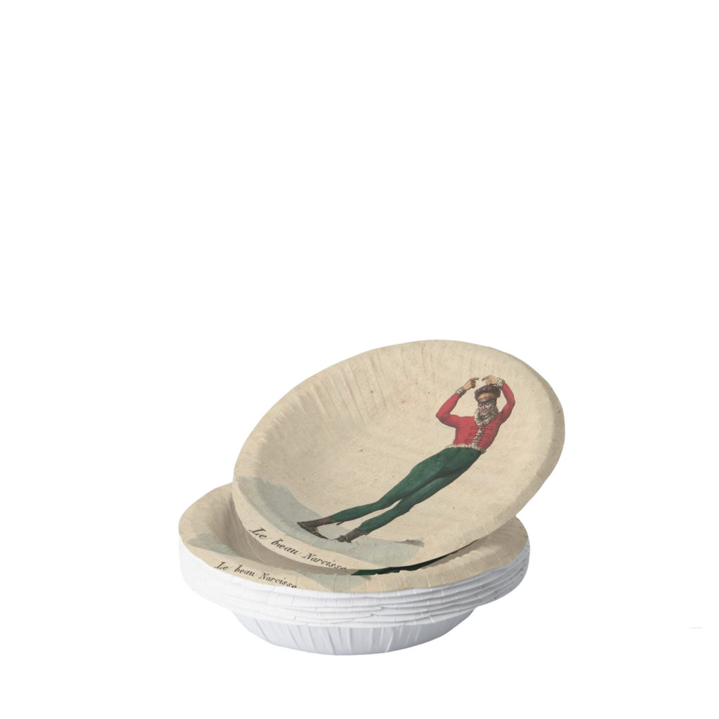Vintage Voyagers France Le Beau Narcisse Paper Party Plates