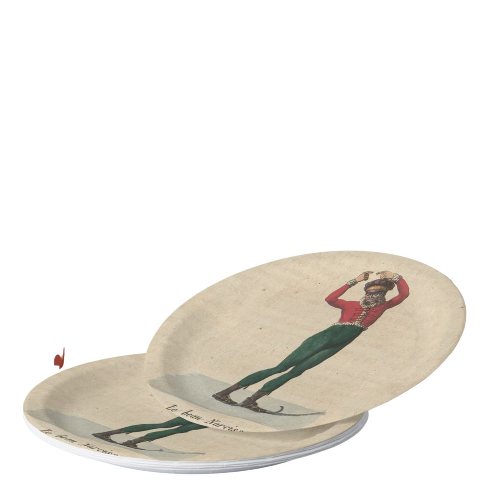 Vintage Voyagers France Le Beau Narcisse Paper Party Plates