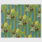 Les Fleurs Teal stripe table runner