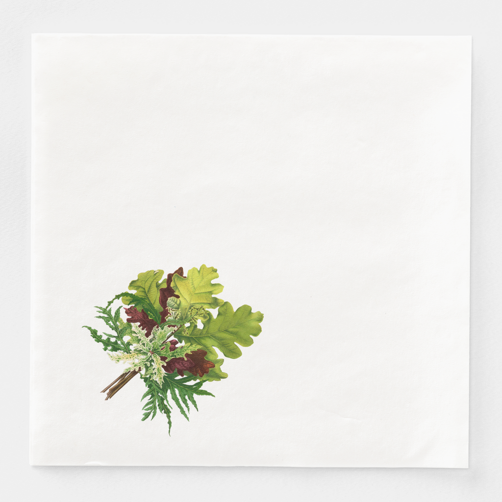 Les Fleurs Teal dinner napkin
