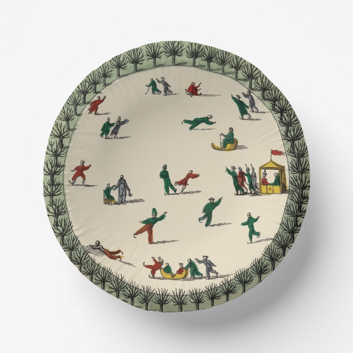 Noël La Patinoire 7-inch paper bowl