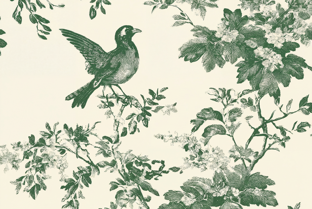 L'oiseau Green Toile Tear Away Paper Placemat