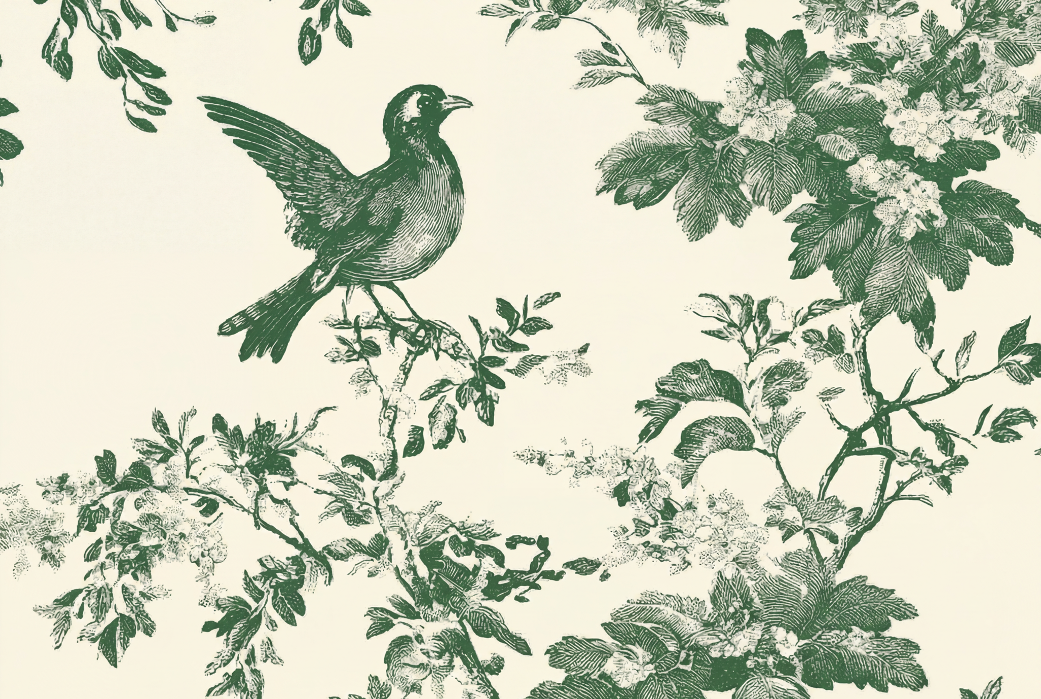 L'oiseau Green Toile Tear Away Paper Placemat