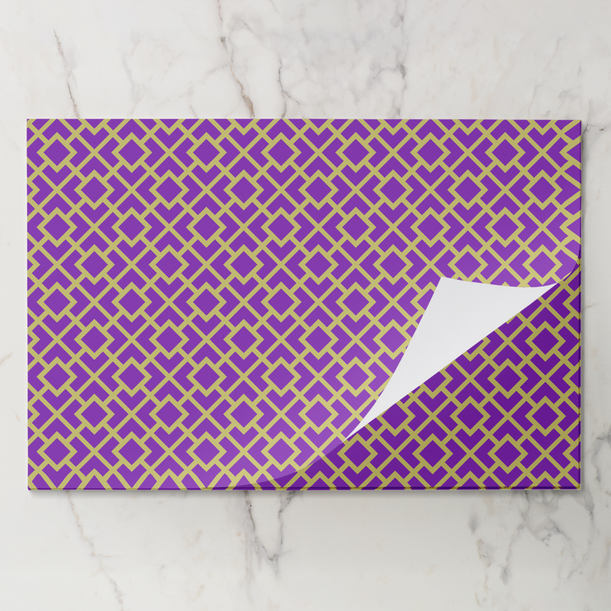 La Chinoiserie Violet Fretwork Paper Placemat (Pad of 25)