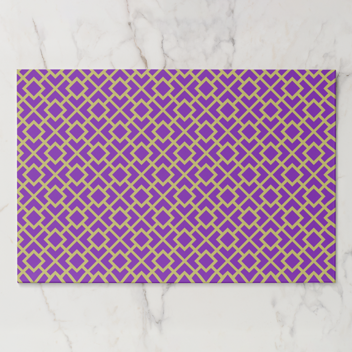 La Chinoiserie Violet Fretwork Paper Placemat (Pad of 25)