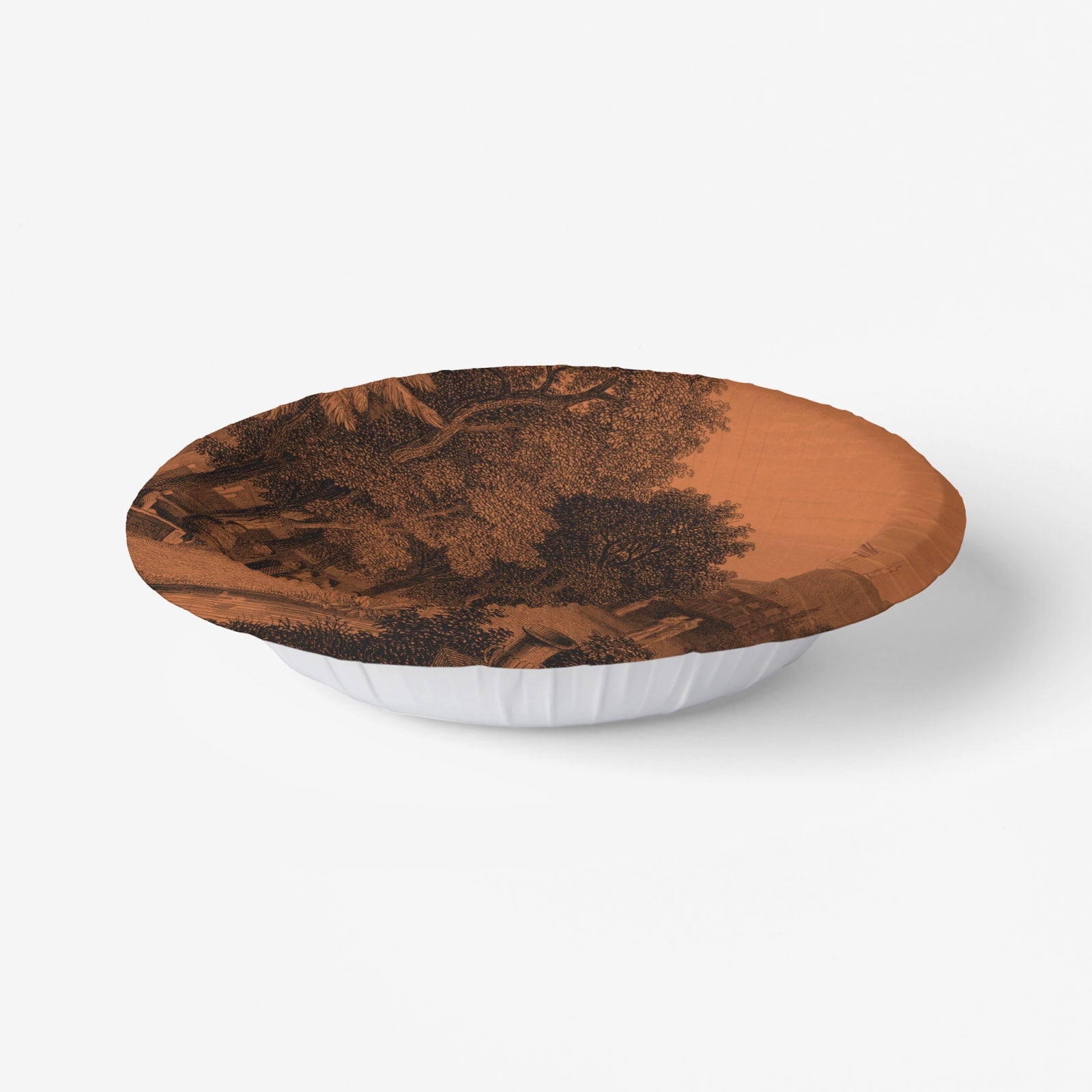 Acropolis paper party bowl, angled