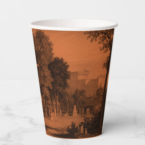 Acropolis paper party cup, front