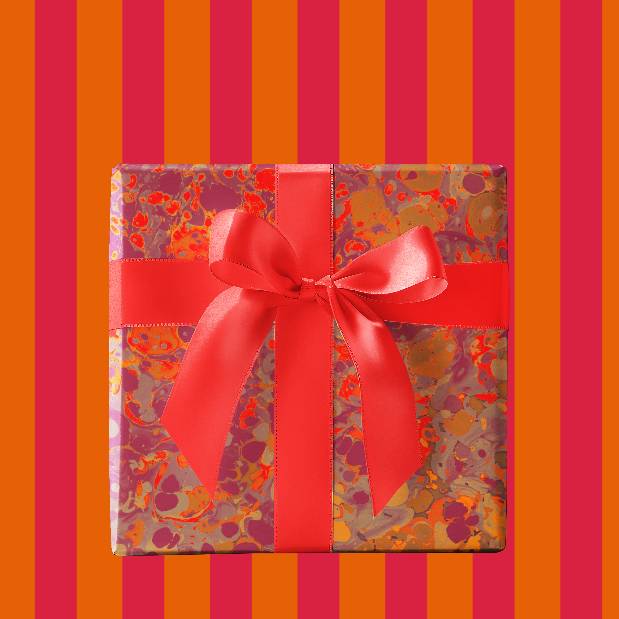 Les Fleur Chrimson Marble Gift Wrap
