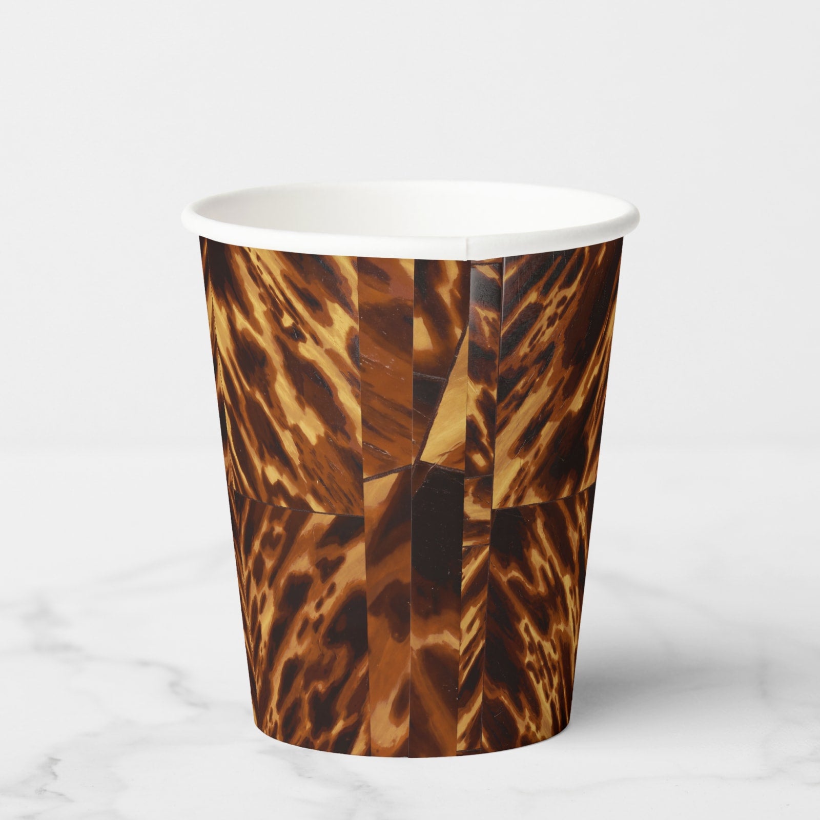 Bee Bomb Tortoiseshell paper party cup, side