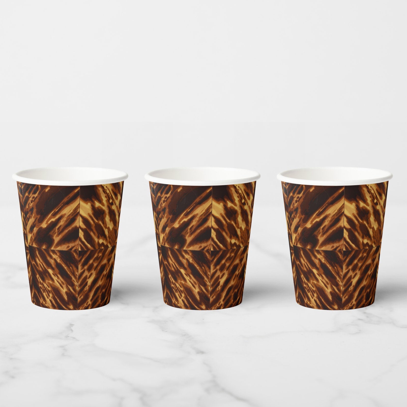 Bee Bomb Tortoiseshell paper party cups, set