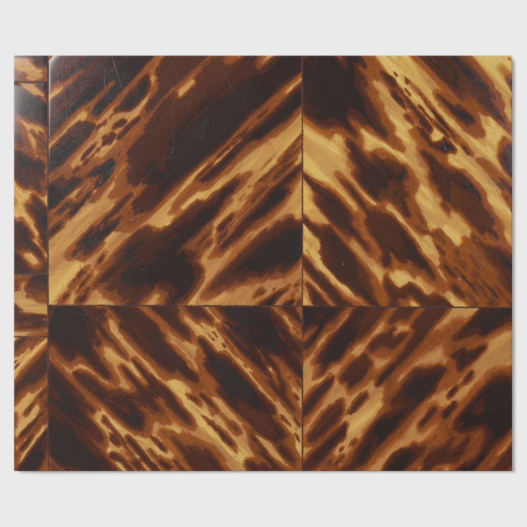 Tortoiseshell paper table runner, pattern flat