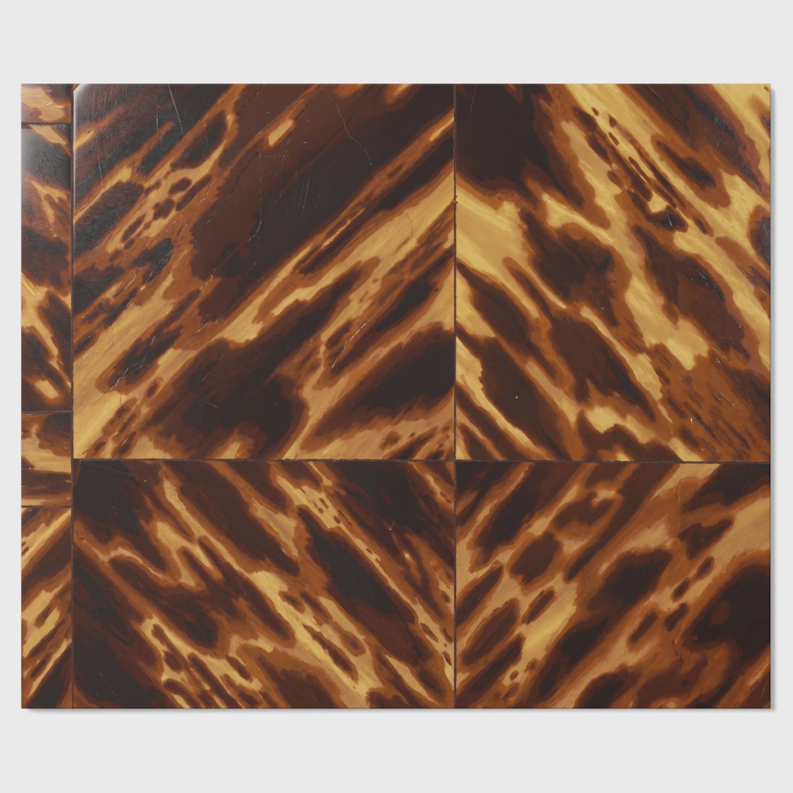 Tortoiseshell paper table runner, pattern flat