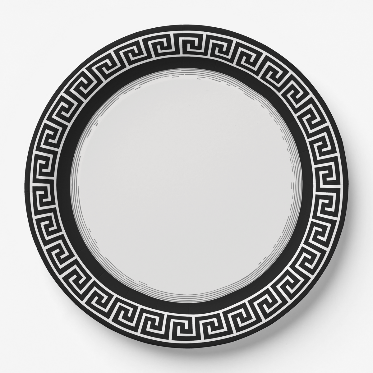 Classic Greek Key Paper Party Plate