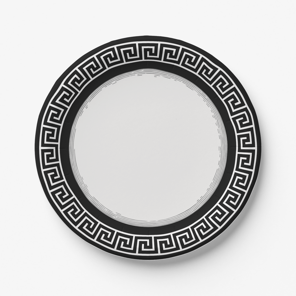 Classic Greek Key Paper Party Plate