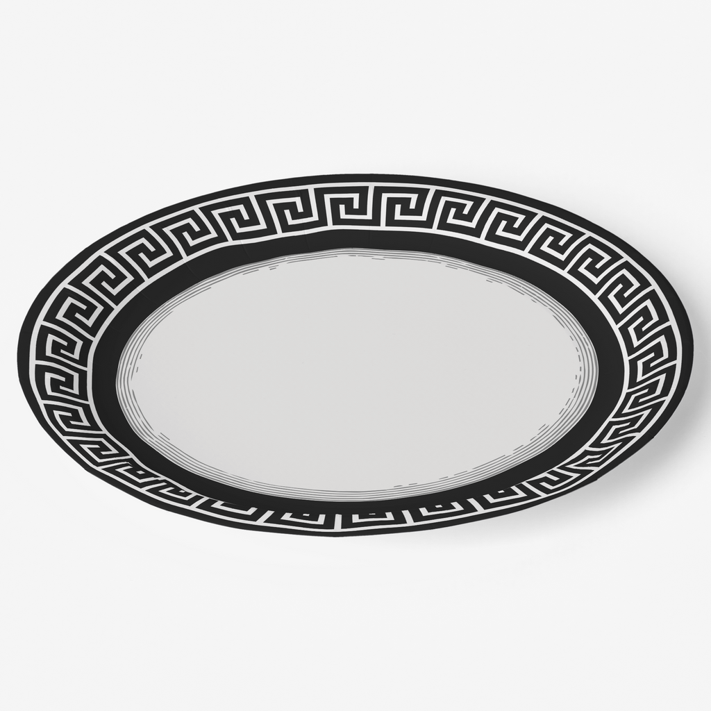Classic Greek Key Paper Party Plate