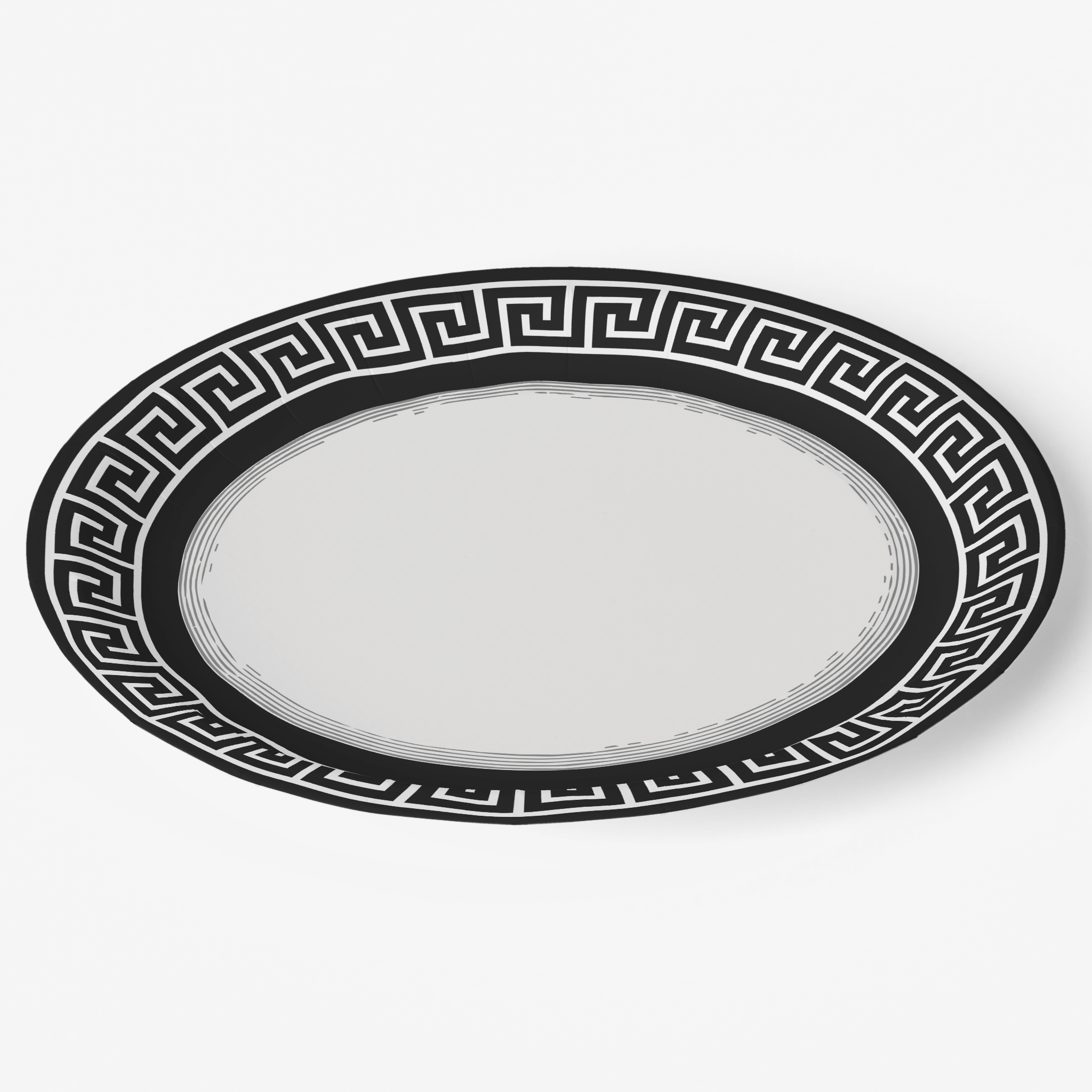 Classic Greek Key Paper Party Plate