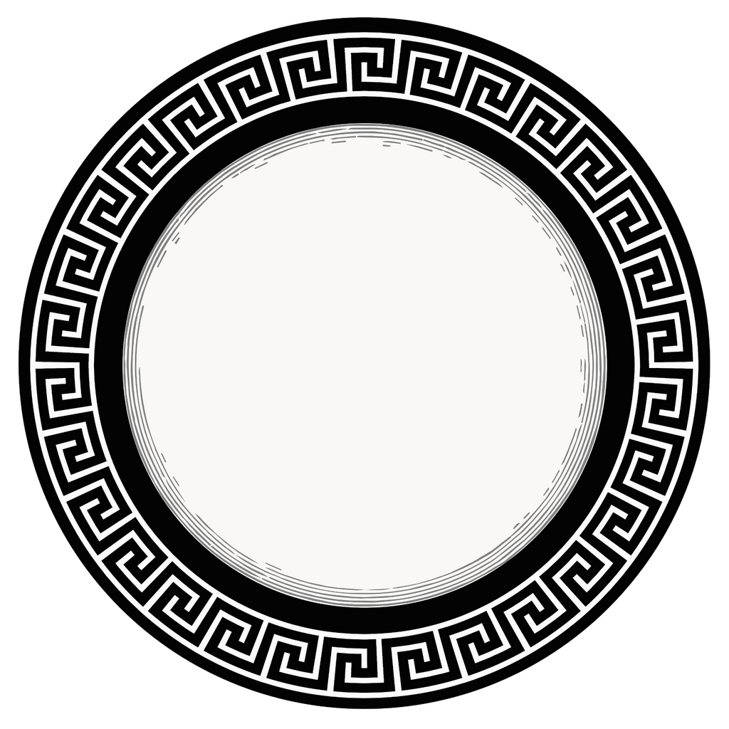 Classic Greek Key Paper Party Plate