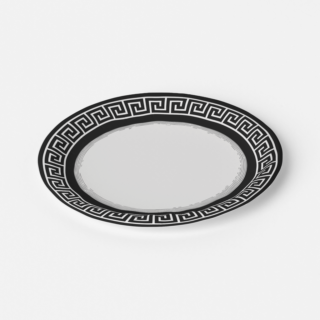 Classic Greek Key Paper Party Plate