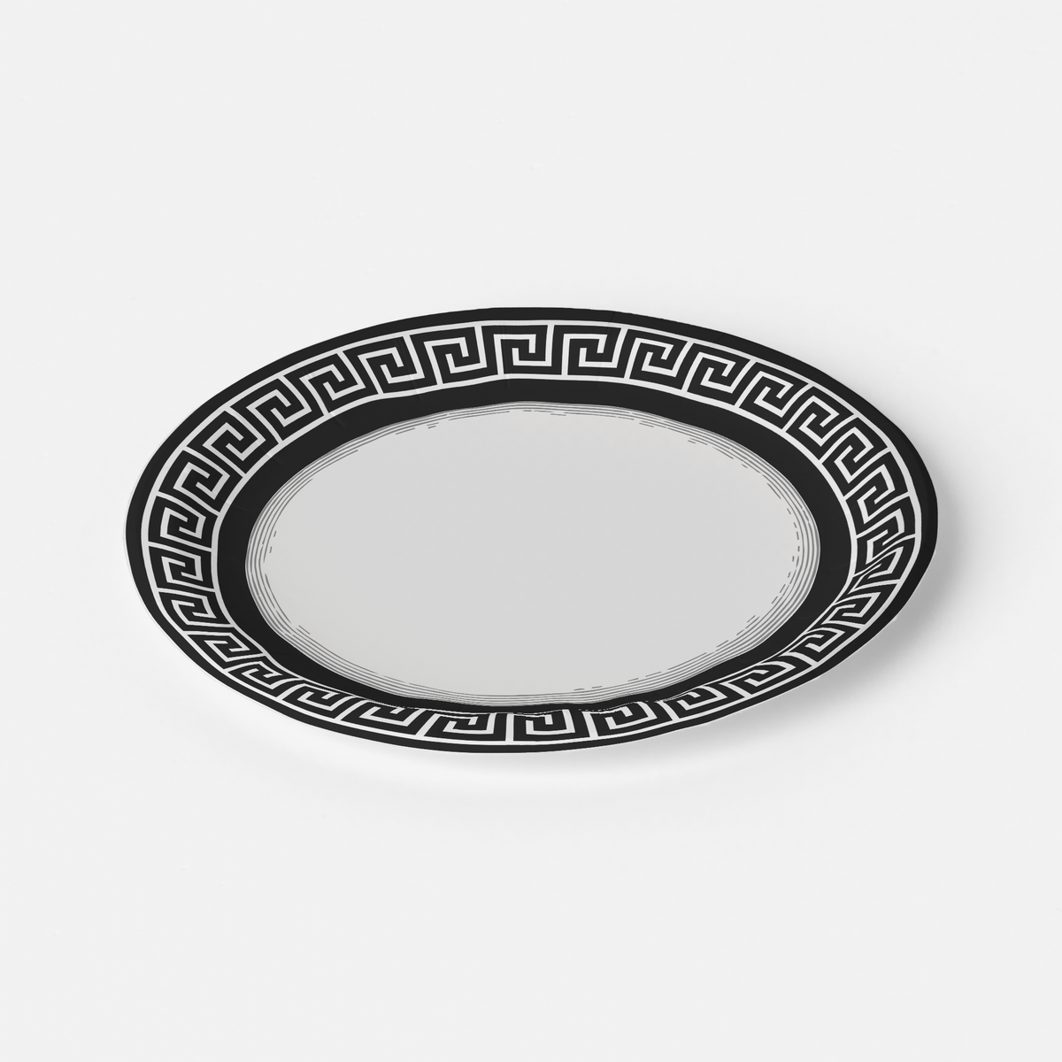 Classic Greek Key Paper Party Plate