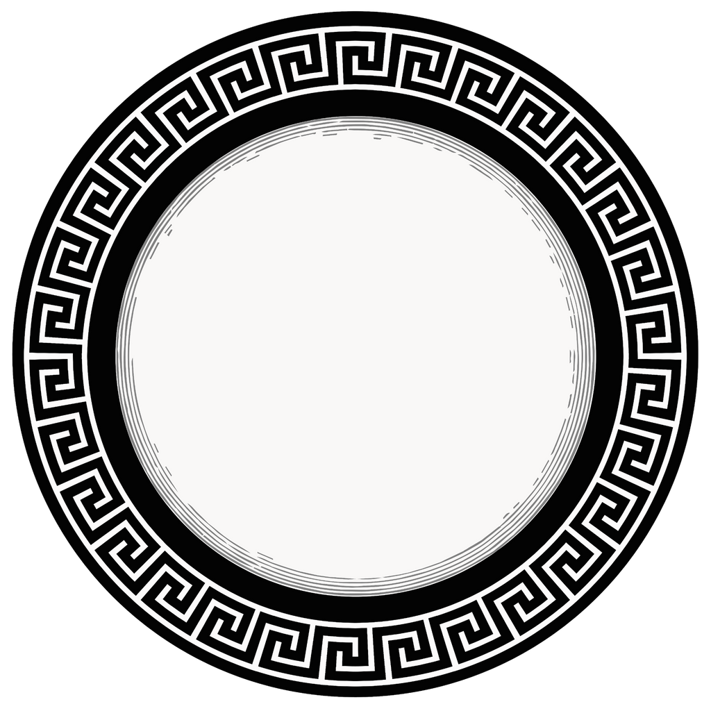 Classic Greek Key Paper Party Plate