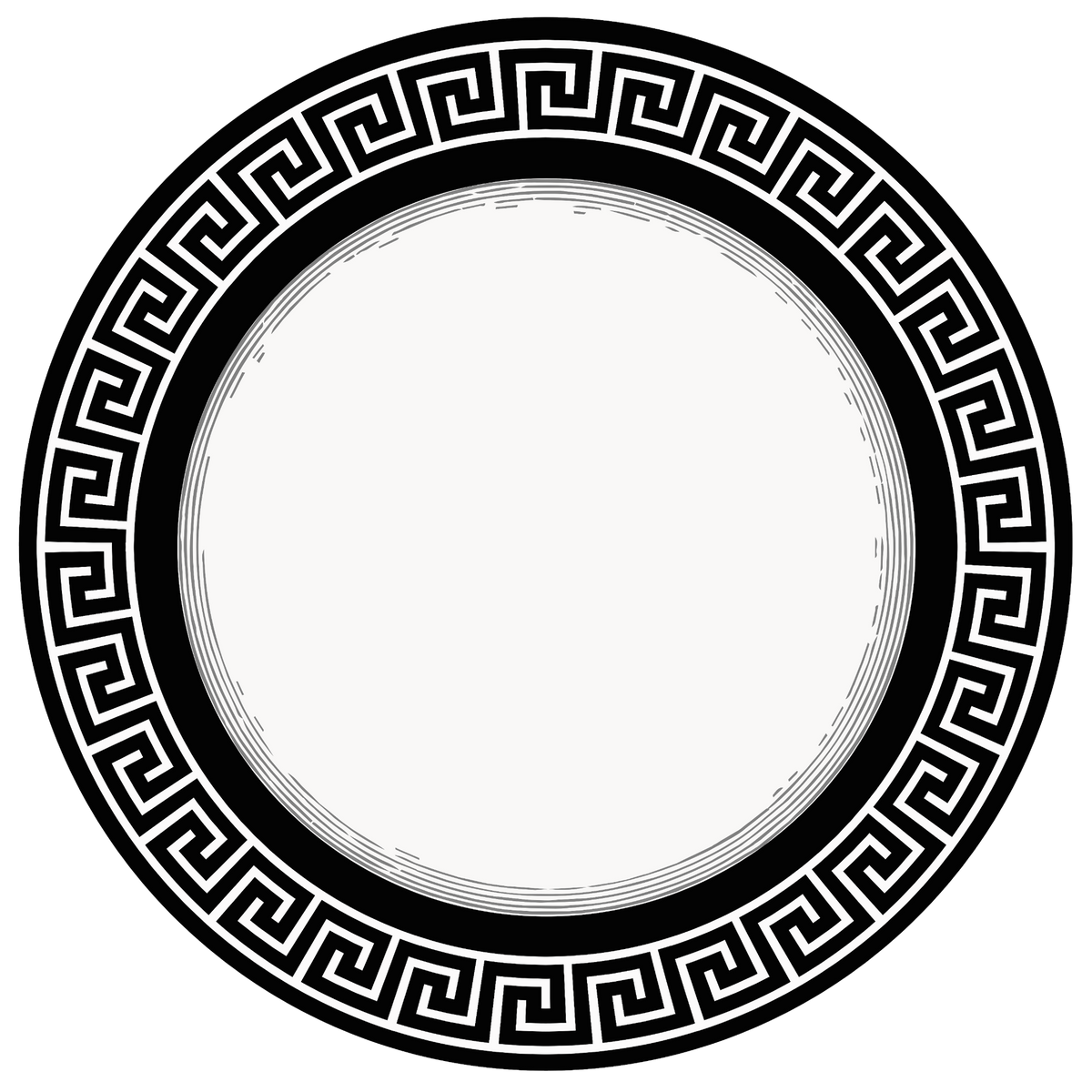 Classic Greek Key Paper Party Plate