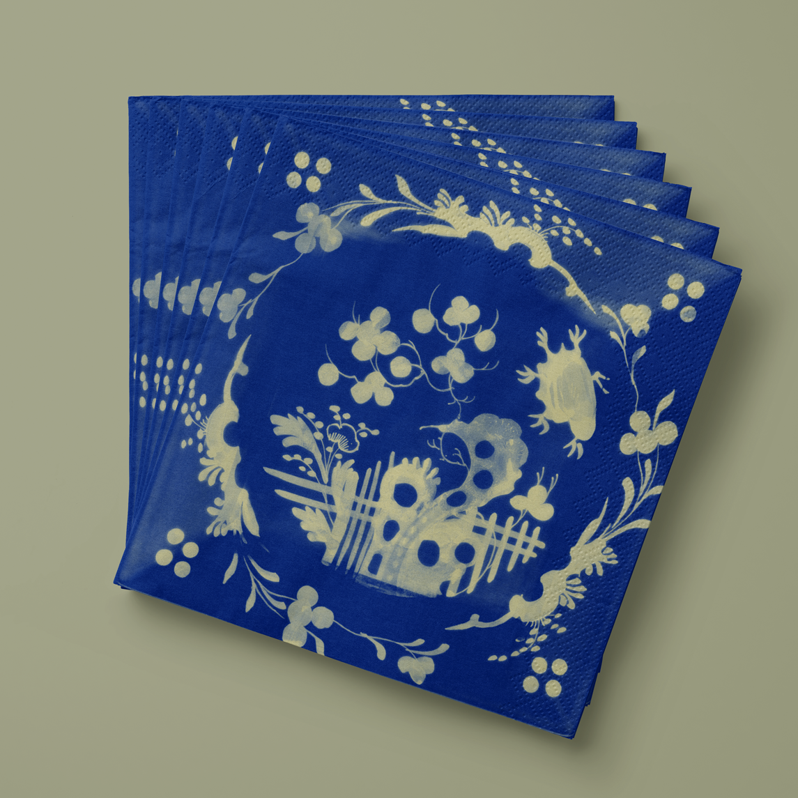 Vintage Voyagers France Cobalt Lunch Napkin