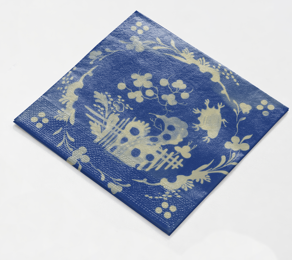 Vintage Voyagers France Cobalt Cocktail Napkin