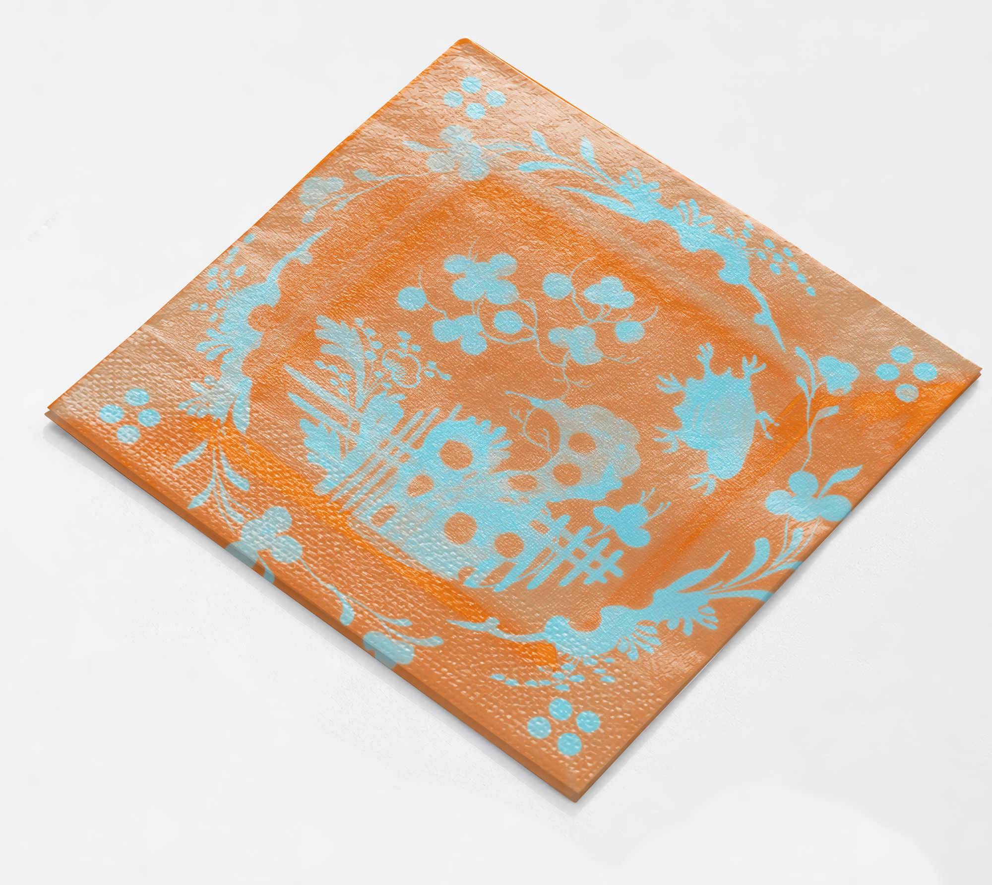 Vintage Voyagers France Orange Cocktail Napkin