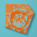 Vintage Voyagers France Orange Lunch Napkins