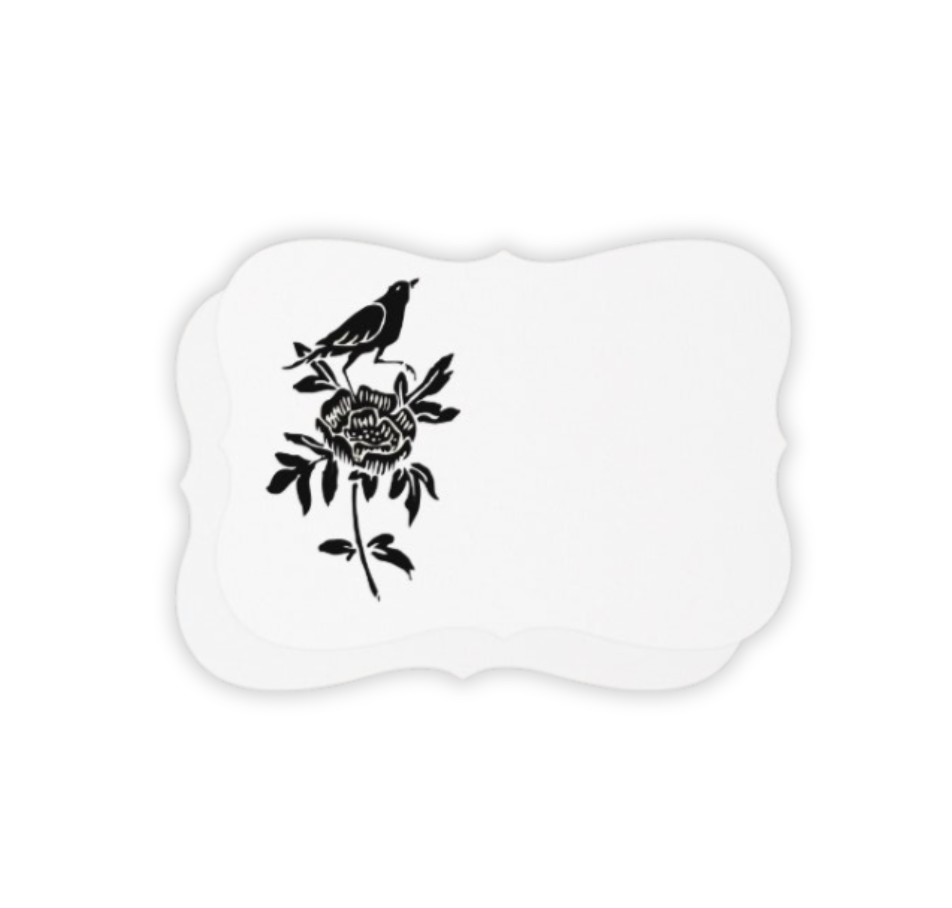 Vintage Voyagers France Black Crow Halloween Place Card