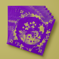 Vintage Voyagers France Violet Lunch Napkin
