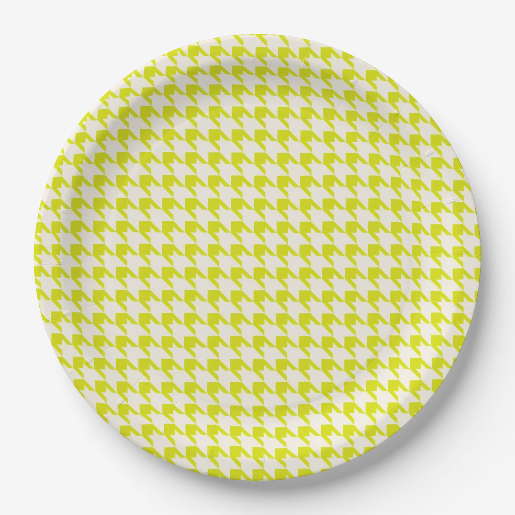 Vintage Voyagers France Acid Houndstooth Plate