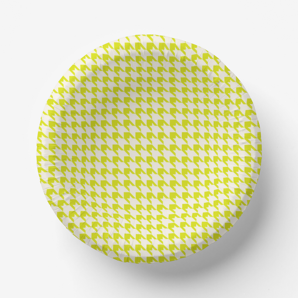 Vintage Voyagers France Acid Houndstooth Plate