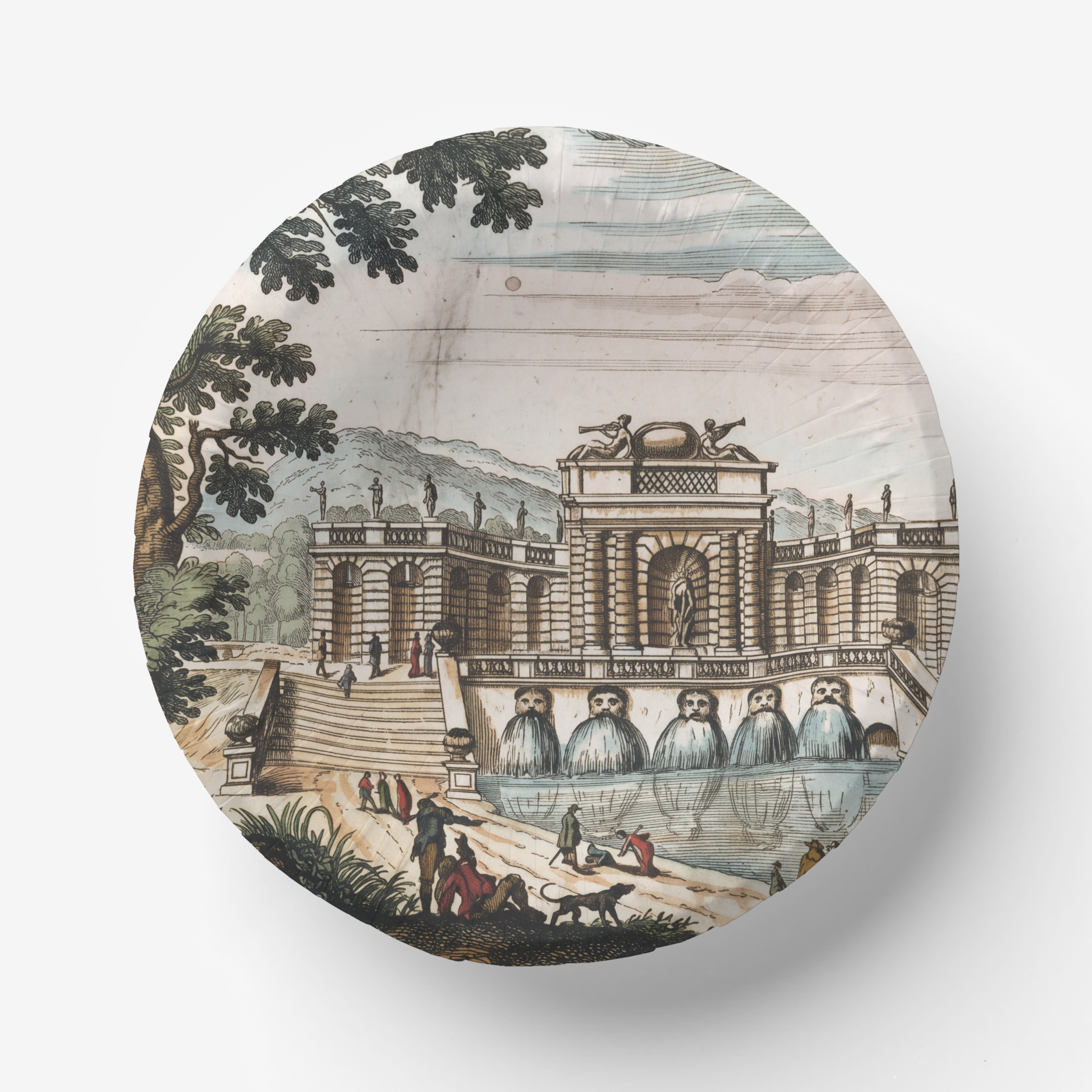 Vintage Voyagers France Water Chateau Paper Party Plate