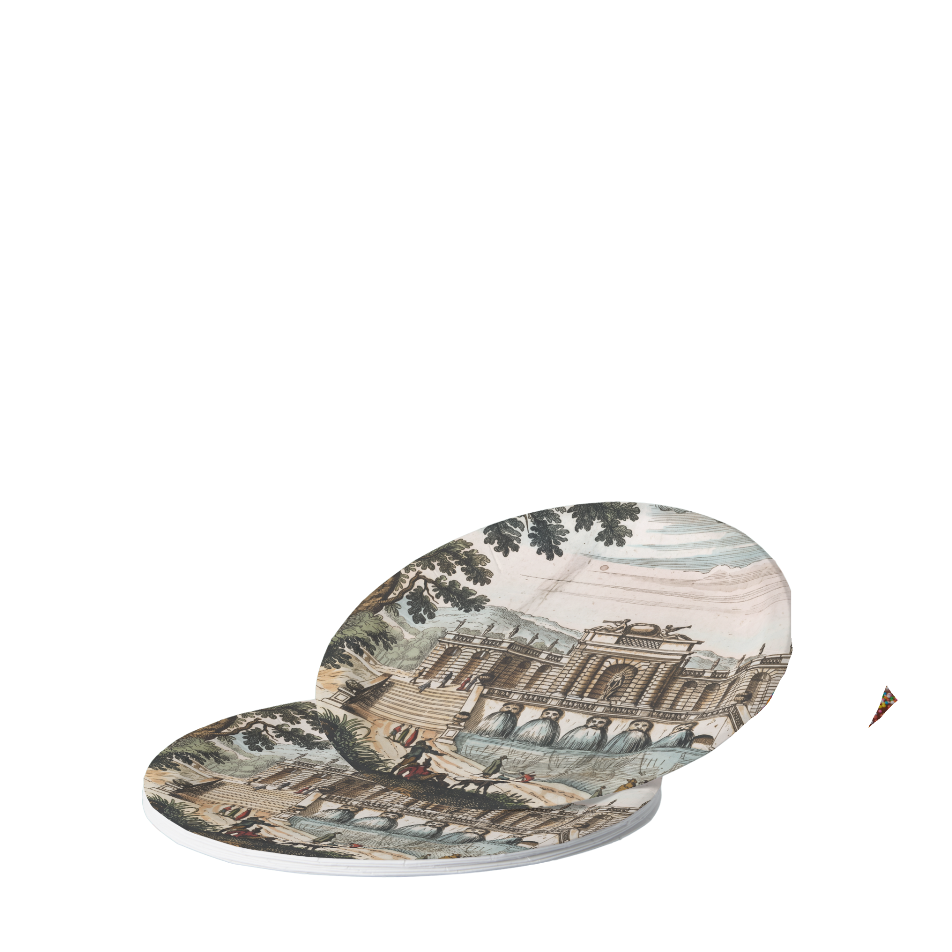 Vintage Voyagers Fran e Chateau Paper Party Plates