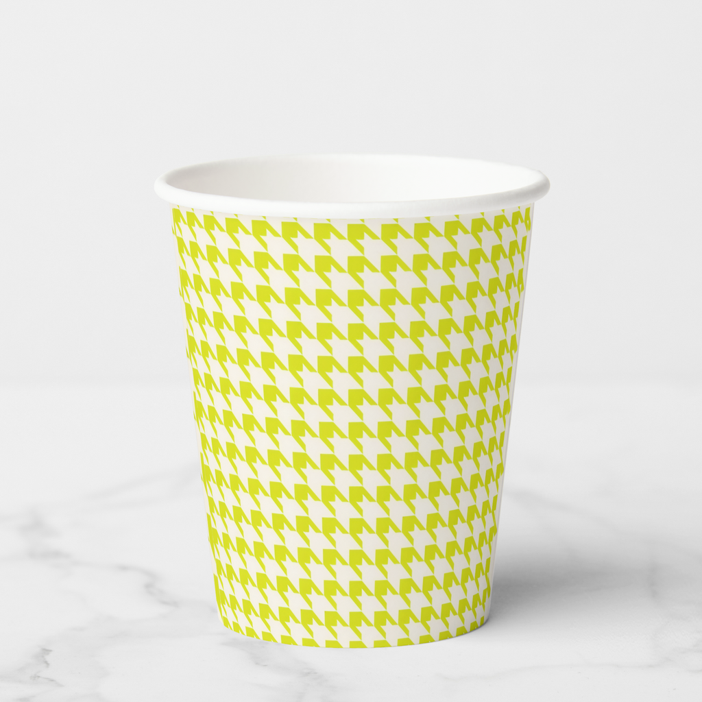 Vintage Voyagers France Acid Houndstooth Paper Party Cup