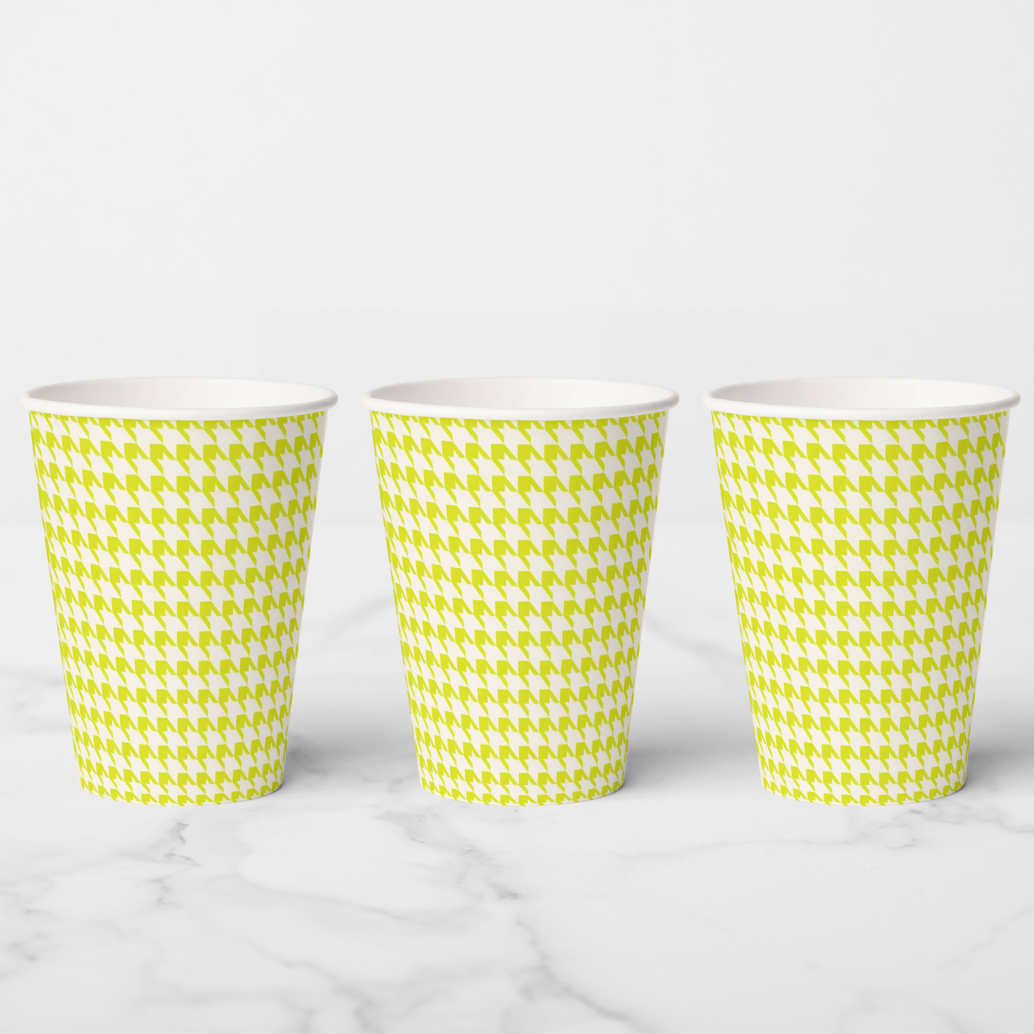Vintage Voyagers France Acid Houndstooth Paper Party Cup