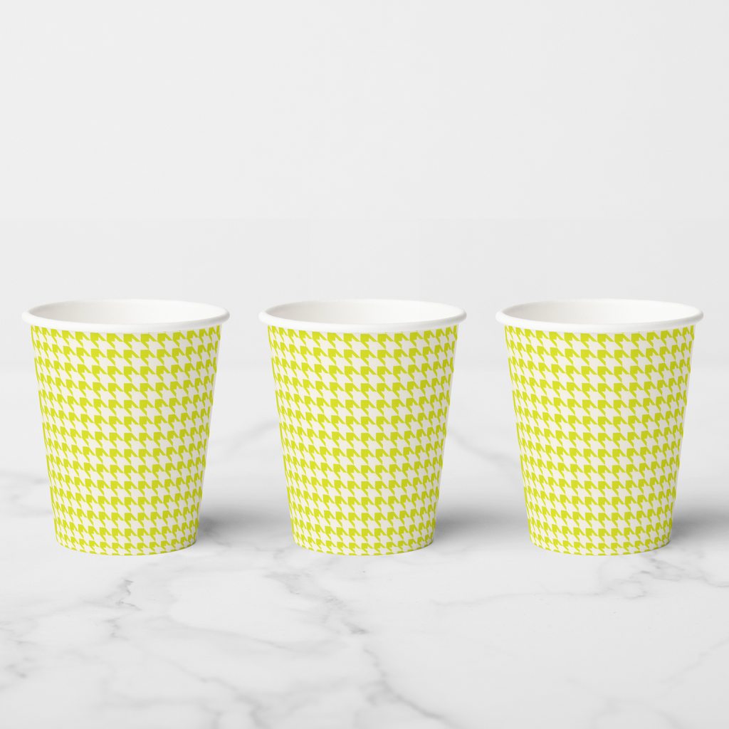 Vintage Voyagers France Acid Houndstooth Paper Party Cup