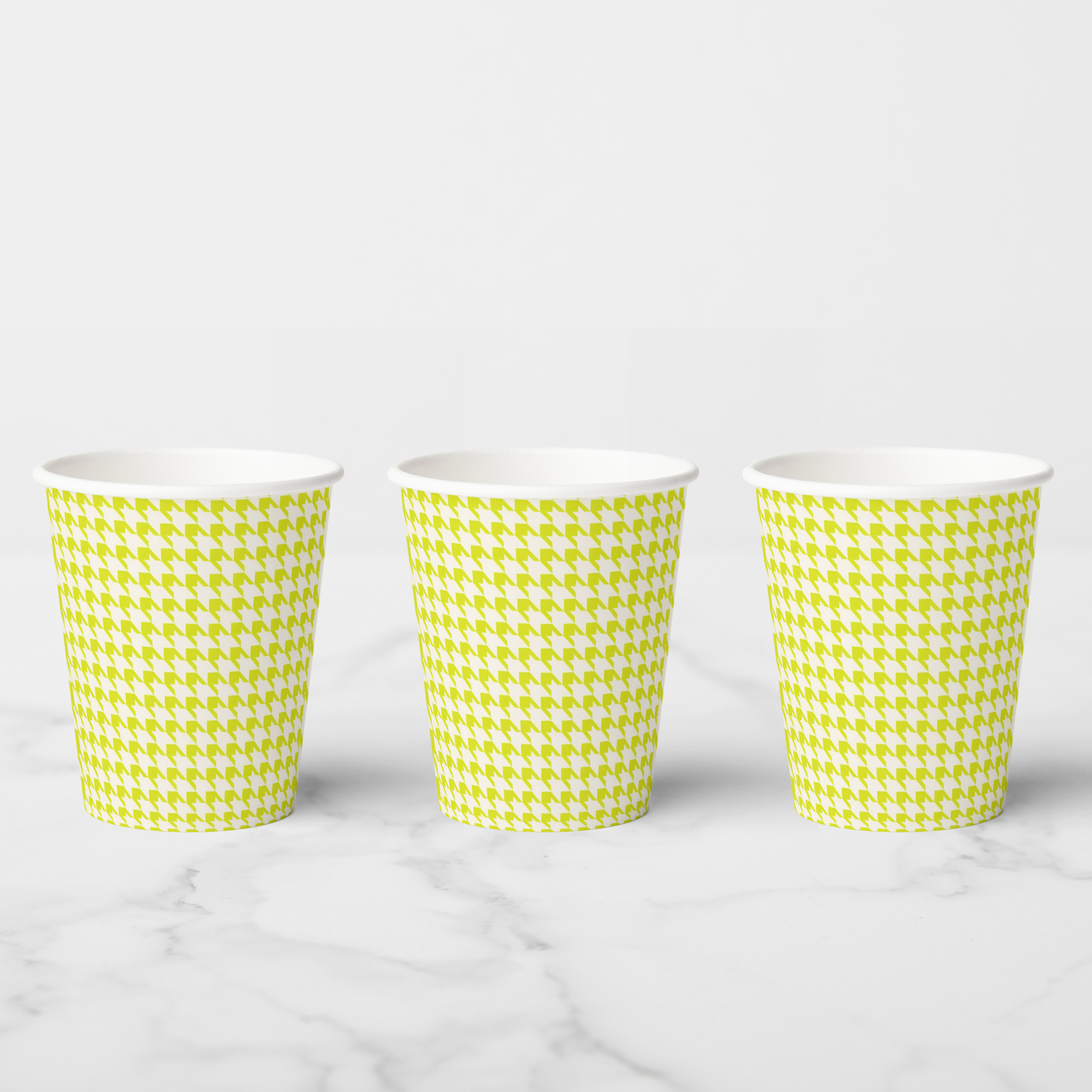 Vintage Voyagers France Acid Houndstooth Paper Party Cup