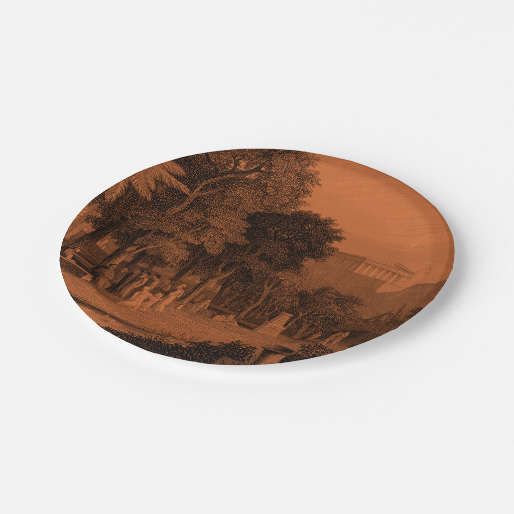 Acropolis paper party plate and bowl, front