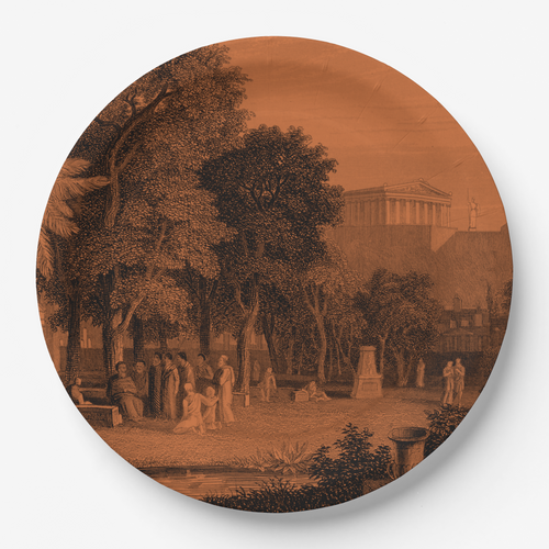 Acropolis paper party plate and bowl, front